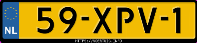 Kenteken afbeelding van 59XPV1, zwarte Mazda 2 1.3