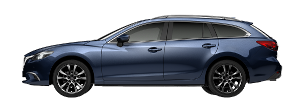 Afbeelding van 86PPTT, blauwe Mazda 6 hatchback