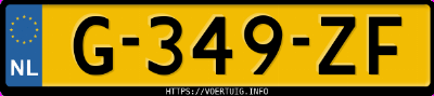 Kenteken afbeelding van G349ZF, witte Mazda CX-5 G 165