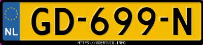 Kenteken afbeelding van GD699N, grijze Mazda CX-5 G 165