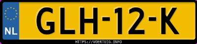 Kenteken afbeelding van GLH12K, rode Mazda CX-5 G 160 At Awd