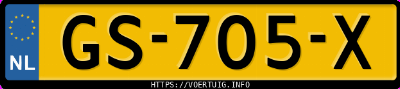 Kenteken afbeelding van GS705X, witte Mazda MX-5 160