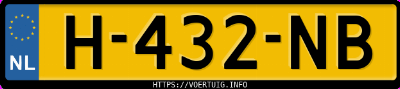 Kenteken afbeelding van H432NB, zwarte Mazda CX-5 G 165