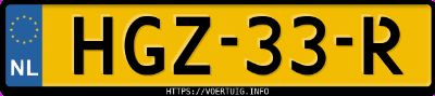Kenteken afbeelding van HGZ33R, blauwe Mazda CX-60 G Phev 327