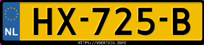 Kenteken afbeelding van HX725B, zwarte Mazda CX-3 G 120