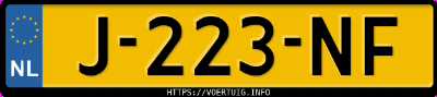 Kenteken afbeelding van J223NF, rode Mazda CX-5 G 165
