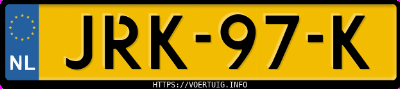 Kenteken afbeelding van JRK97K, blauwe Mazda MAZDA3