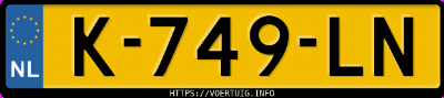 Kenteken afbeelding van K749LN, zwarte Mazda 2 2 Skyactiv-G 90