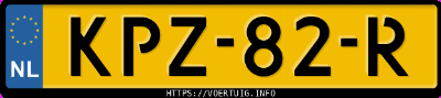 Kenteken afbeelding van KPZ82R, witte Mazda Cx-30