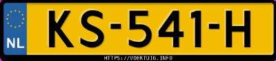 Kenteken afbeelding van KS541H, zwarte Mazda 5 2.0