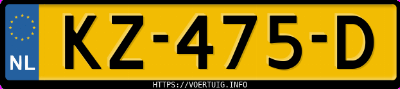 Kenteken afbeelding van KZ475D, grijze Mazda CX-5 G 165