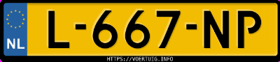 Kenteken afbeelding van L667NP, zwarte Mazda 6 6 G 165 Sw
