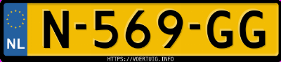 Kenteken afbeelding van N569GG, bruine Mazda 2 2 Skyactiv-G 90