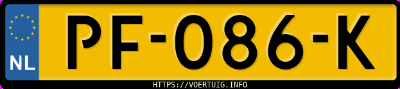 Kenteken afbeelding van PF086K, grijze Mazda CX-5 G 165