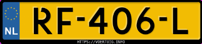 Kenteken afbeelding van RF406L, witte Mazda CX-5 2.0 Fwd