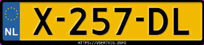 Kenteken afbeelding van X257DL, blauwe Mazda CX-5 G 165