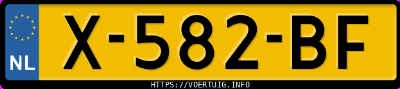 Kenteken afbeelding van X582BF, rode Mazda CX-5 G 165