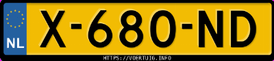 Kenteken afbeelding van X680ND, blauwe Mazda 2 2 E-Skyactiv-G 90
