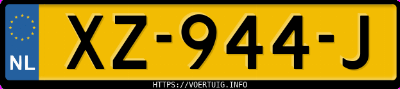 Kenteken afbeelding van XZ944J, grijze Mazda 6 6 G 165 Sd