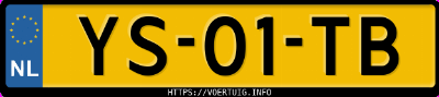 Kenteken afbeelding van YS01TB, rode Mazda MX-5 U9
