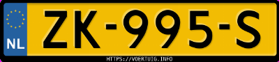 Kenteken afbeelding van ZK995S, rode Mazda CX-5 G 165