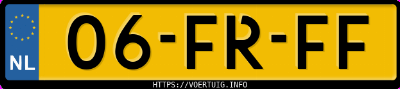 Kenteken afbeelding van 06FRFF, rode Mercedes-Benz Vito 112 Cdi