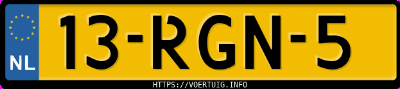 Kenteken afbeelding van 13RGN5, gele Mercedes-Benz 319CDI