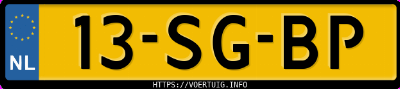 Kenteken afbeelding van 13SGBP, groene Mercedes-Benz Vito 112 Cdi