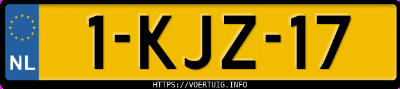 Kenteken afbeelding van 1KJZ17, zwarte Mercedes-Benz C 350