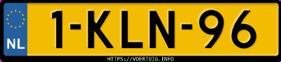 Kenteken afbeelding van 1KLN96, grijze Mercedes-Benz B 180 Ec