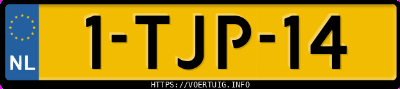 Kenteken afbeelding van 1TJP14, witte Mercedes-Benz C 180 Ec