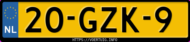 Kenteken afbeelding van 20GZK9, grijze Mercedes-Benz Slk 230 Kompressor Roadster