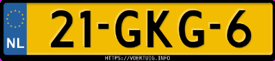 Kenteken afbeelding van 21GKG6, grijze Mercedes-Benz A 170