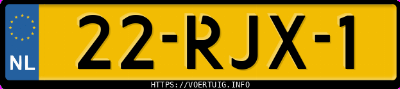 Kenteken afbeelding van 22RJX1, blauwe Mercedes-Benz Viano Cdi 2.2