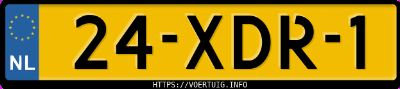 Kenteken afbeelding van 24XDR1, witte Mercedes-Benz 310 D