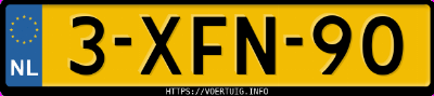 Kenteken afbeelding van 3XFN90, grijze Mercedes-Benz E 200 Ec