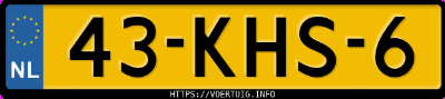 Kenteken afbeelding van 43KHS6, witte Mercedes-Benz 903.6