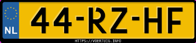Kenteken afbeelding van 44RZHF, zwarte Mercedes-Benz E 220 Cdi