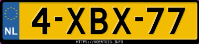 Kenteken afbeelding van 4XBX77, zwarte Mercedes-Benz A 180