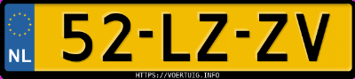 Kenteken afbeelding van 52LZZV, zwarte Mercedes-Benz C 180 Kompressor K