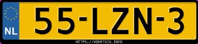 Kenteken afbeelding van 55LZN3, grijze Mercedes-Benz E 200 Cgi