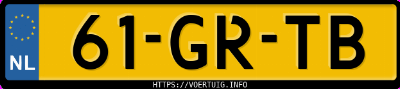 Kenteken afbeelding van 61GRTB, grijze Mercedes-Benz C 180