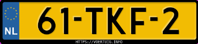 Kenteken afbeelding van 61TKF2, bruine Mercedes-Benz 230 Te