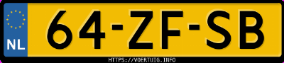 Kenteken afbeelding van 64ZFSB, zwarte Mercedes-Benz Ml 280 Cdi 4matic