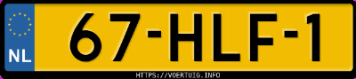 Kenteken afbeelding van 67HLF1, grijze Mercedes-Benz E 230