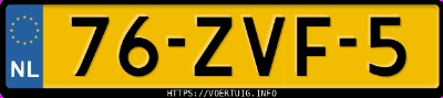 Kenteken afbeelding van 76ZVF5, witte Mercedes-Benz B 180 Ec