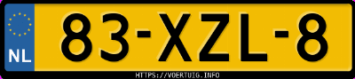 Kenteken afbeelding van 83XZL8, grijze Mercedes-Benz 300CD