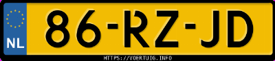 Kenteken afbeelding van 86RZJD, zwarte Mercedes-Benz B 200
