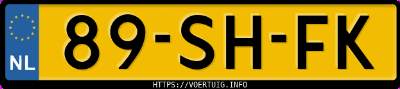 Kenteken afbeelding van 89SHFK,  Mercedes-Benz Cls 320 Cdi