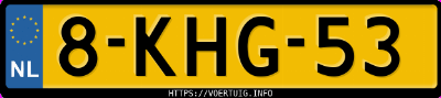 Kenteken afbeelding van 8KHG53, grijze Mercedes-Benz A 180 Ec